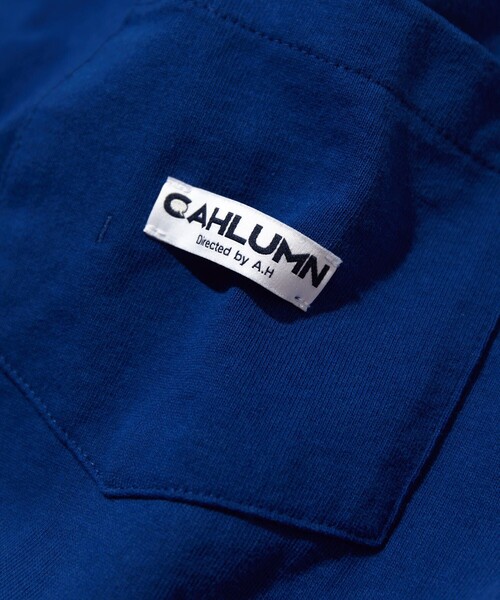 「CAHLUMN」 半袖Tシャツ - ネイビー メンズ_画像2