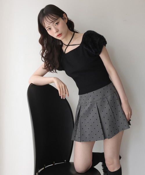 one after another NICE CLAUP ニット セーター フェザードッキング