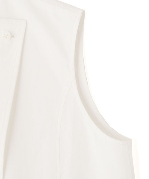 美品✨エトレトウキョウ コットン スタンドカラー ロングシャツジャケット 白 Marmot×ETRE TOKYO PERTEXダウンジャケット(S OFF WHITE): アウター