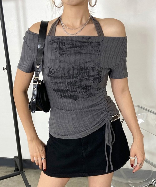 「non-hedge」 半袖カットソー FREE ブラック レディース_画像7