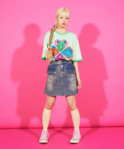 「PUNYUS」 半袖Tシャツ 4 ホワイト レディース_画像3