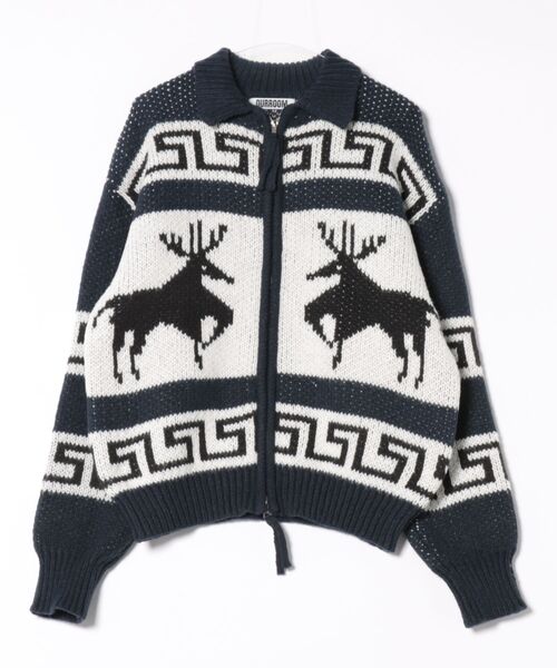 セーター ニット a.p.o.v. ノルディックトナカイ柄カウチンニット