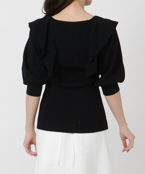 「WILLSELECTION」 半袖ニット MEDIUM オフホワイト レディース_画像8