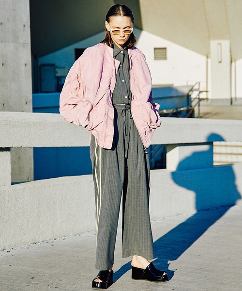 MAISON SPECIAL（メゾンスペシャル） ナイロンブルゾン FREE ネイビー