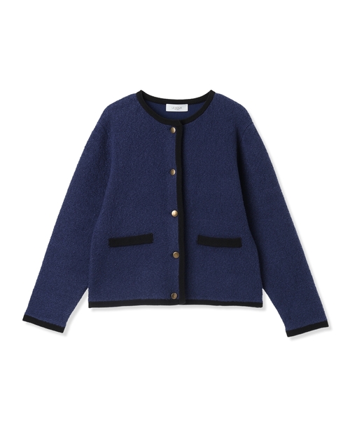 LE SOUK HOLIDAY（ルスークホリデー） カーディガン ノーカラーニット