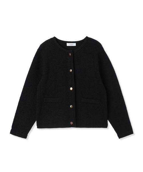 LE SOUK HOLIDAY（ルスークホリデー） カーディガン ノーカラーニット