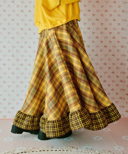 kutir（クティール） スカート 「クティールとレトロ」切り替えダブル