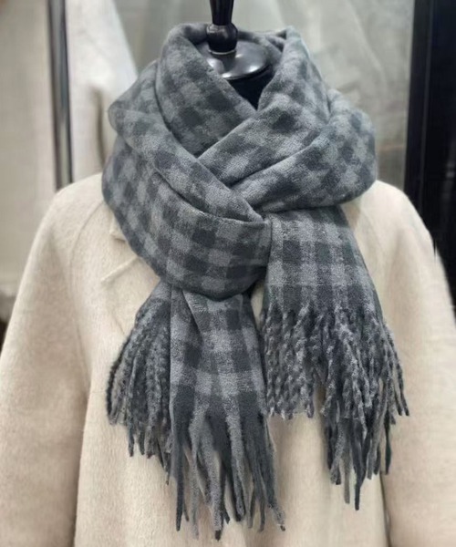 DAY CLOSET ストール マフラー 「180×68cm大判/ひざ掛け」千鳥格子