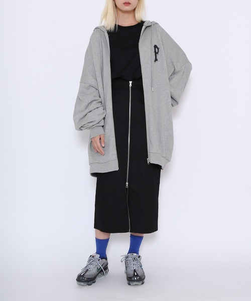 PUNYUS（プニュズ） ジップアップパーカー 4 ブラック レディース