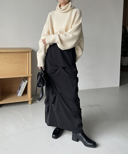 「CAPRICIEUX LE'MAGE」 タートルネックニット FREE ベージュ レディース_画像3