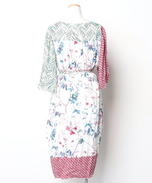 「somari imagination」 7分袖ワンピース FREE ホワイト レディース_画像2