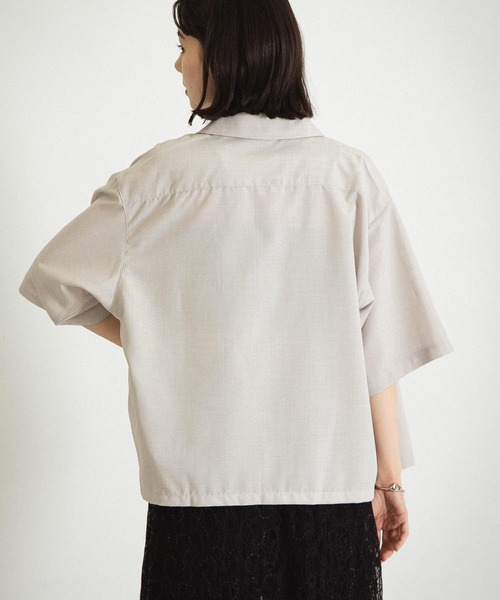「SENSE OF PLACE by URBAN RESEARCH」 半袖シャツ MEDIUM チャコールグレー メンズ_画像5