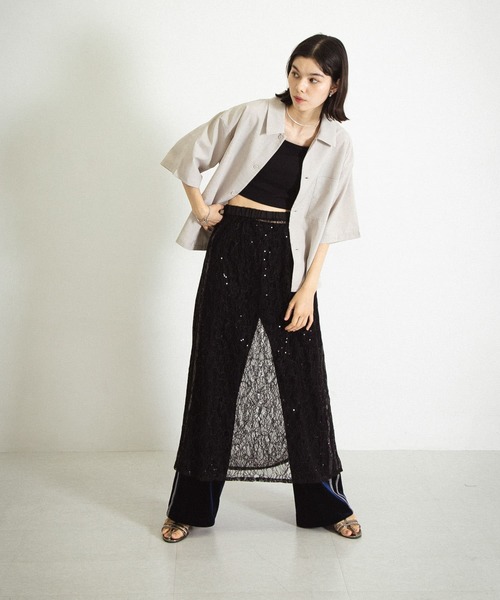 「SENSE OF PLACE by URBAN RESEARCH」 半袖シャツ MEDIUM チャコールグレー メンズ_画像6