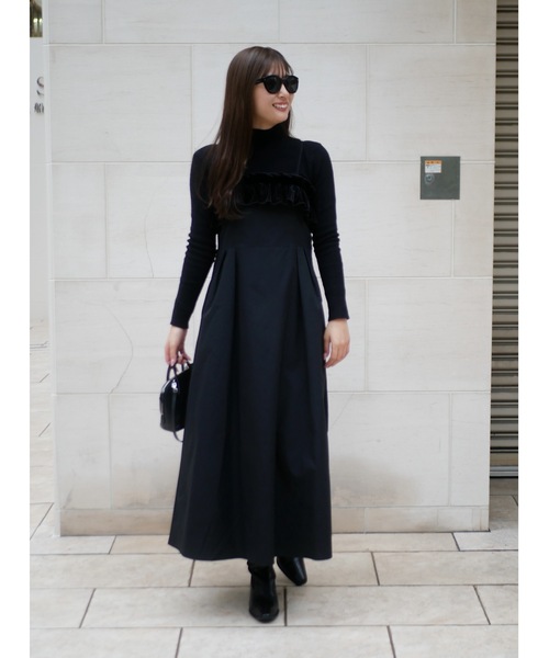 BeBeoD（ベベッド） ワンピース ベロアフリルワンピース : ZOZOTOWN