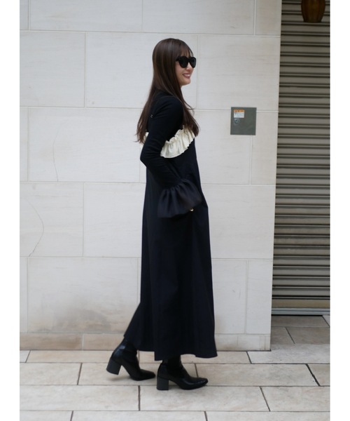 BeBeoD（ベベッド） ワンピース ベロアフリルワンピース : ZOZOTOWN