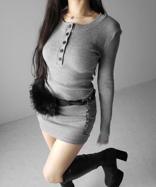 me+em select（ミームセレクト） ワンピース 「 2color 」裏起毛