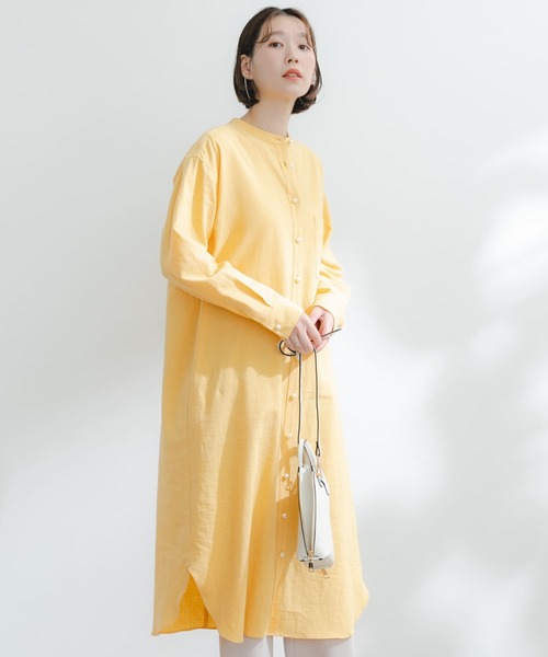 「F by ROSSO」 長袖ワンピース FREE インディゴブルー レディース_画像4