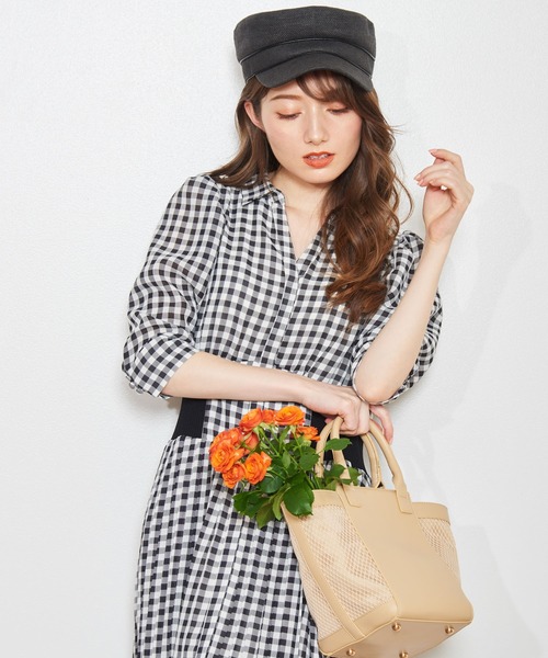「NOELA」 半袖ワンピース S グレー レディース_画像7