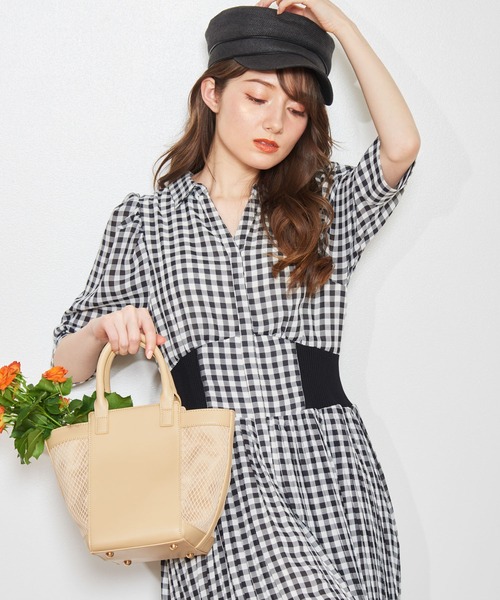 「NOELA」 半袖ワンピース S グレー レディース_画像8