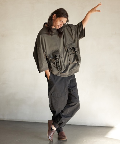 「a lit r」 7分袖Tシャツ M ブラック メンズ_画像4
