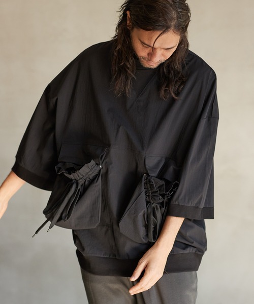 「a lit r」 7分袖Tシャツ M ブラック メンズ_画像6