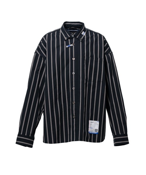 hapihiroページ in・stru（men-tal）. シャツ Cotton High Density Stripe Long-sleeve