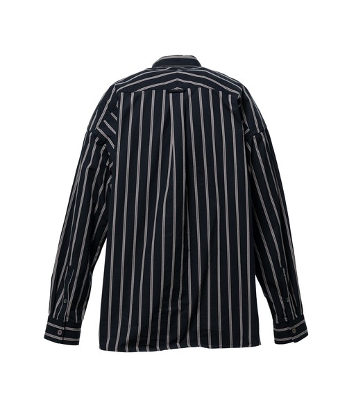 in・stru（men-tal）. シャツ Cotton High Density Stripe Long-sleeve