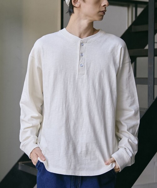 ヘンリーネック tシャツ SMITH'S（スミス）別注ヘンリーネックTシャツ