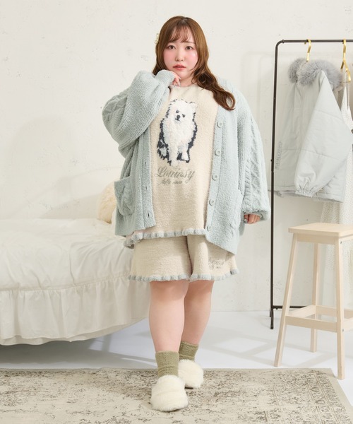 Louiosy（ルオシー） カーディガン 「大きいサイズ」フラッフィー