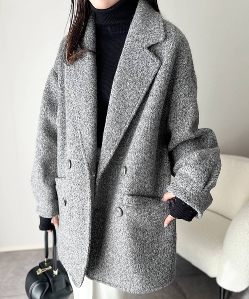 「classicalelf」 ピーコート LARGE モカ レディース_画像4