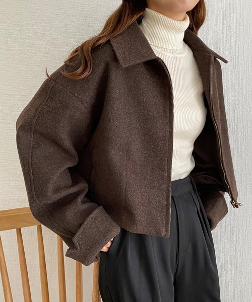 「callautia」 ブルゾン SMALL テラコッタ レディース_画像9