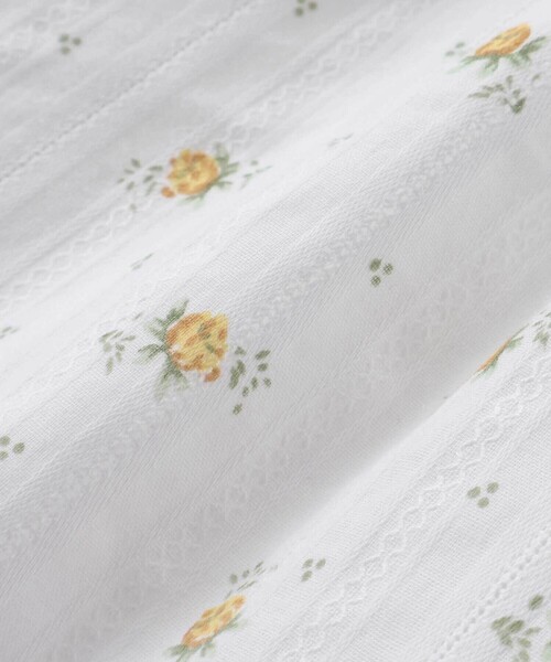 ベビー 「お揃い」花柄フリルカラーパフスリーブワンピースの画像