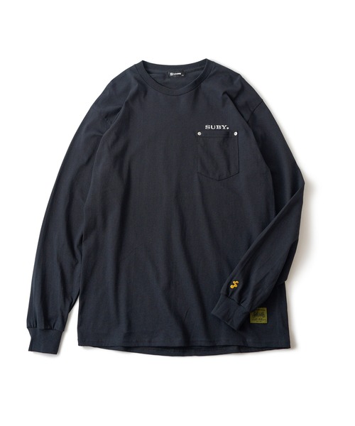 「Subciety」 長袖Tシャツ LARGE ブラック メンズ_画像4
