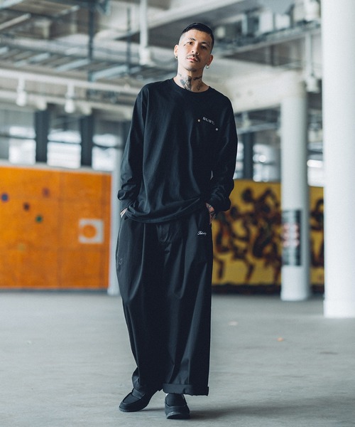 「Subciety」 長袖Tシャツ LARGE ブラック メンズ_画像9