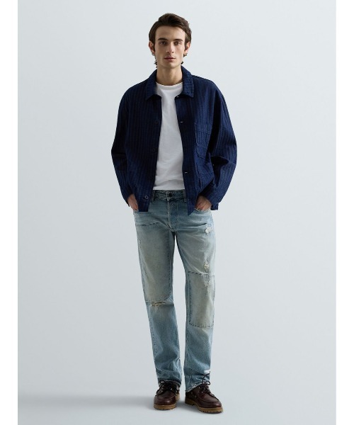 ジーンズ スリムストレートフィットGROVER Aged20 オーガニックコットンデニム メンズの画像