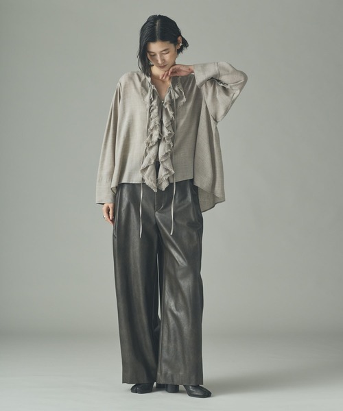 「Curensology」 長袖ブラウス FREE オフホワイト レディース_画像4