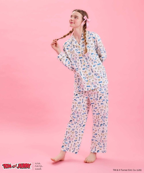パジャマ ルームウェア 「公式」トムとジェリー × une nana cool 長袖