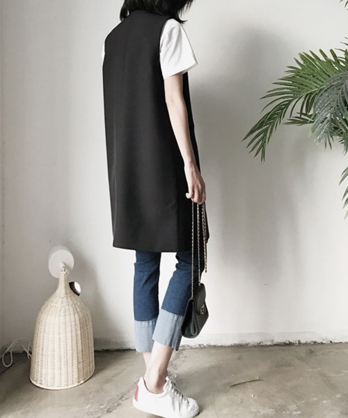 「Miniministore」 ベスト L ブラック レディース_画像4