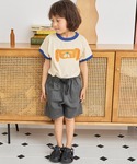 ハーフパンツ ワイドパンツ パンツ 製品染めシ...の詳細画像3
