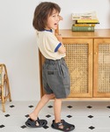 ハーフパンツ ワイドパンツ パンツ 製品染めシ...の詳細画像4