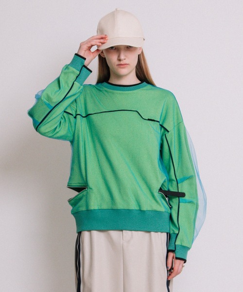 「AULA AILA」 スウェットカットソー 0 ブラック レディース_画像2