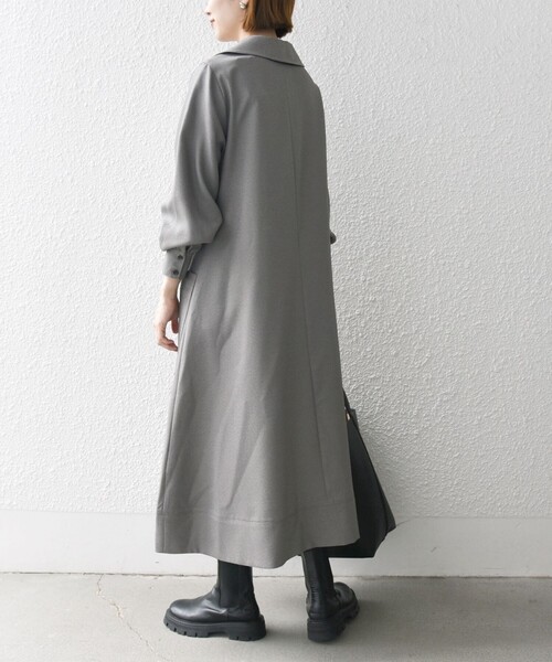 「SHIPS any」 長袖ワンピース ONE SIZE グレー レディースの画像