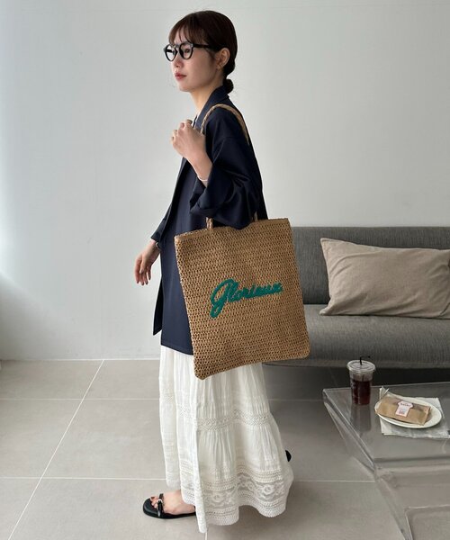 Discoat（ディスコート） トートバッグ 雑材サガラ刺繍トートバッグ