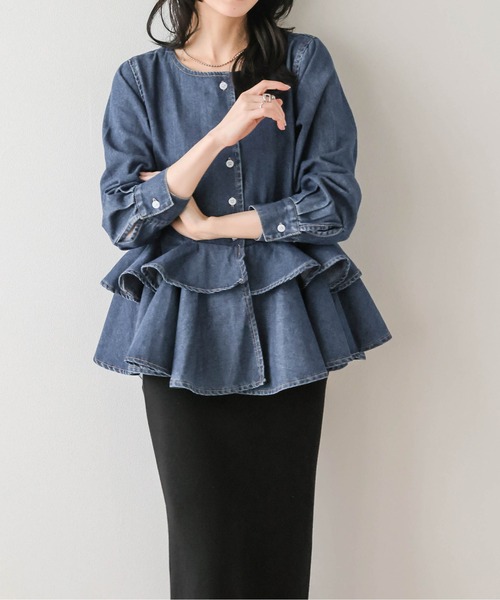 Cura Closet カーディガン 「loverara.loverara コラボ」裾ダブル