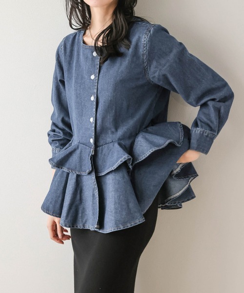 Cura Closet カーディガン 「loverara.loverara コラボ」裾ダブル