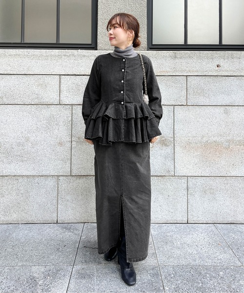Cura Closet カーディガン 「loverara.loverara コラボ」裾ダブル