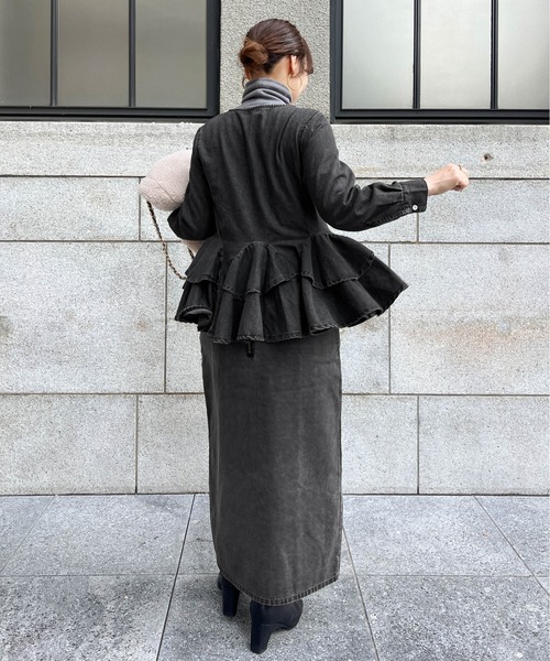 Cura Closet カーディガン 夏 「loverara.loverara コラボ」裾ダブル