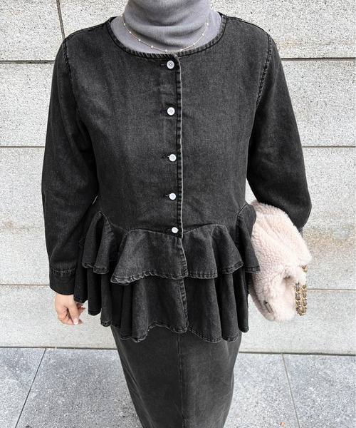 Cura Closet カーディガン 「loverara.loverara コラボ」裾ダブル