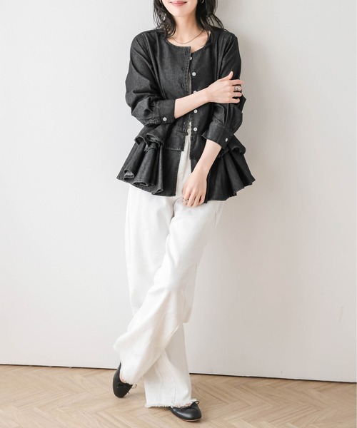 Cura Closet カーディガン 「loverara.loverara コラボ」裾ダブル