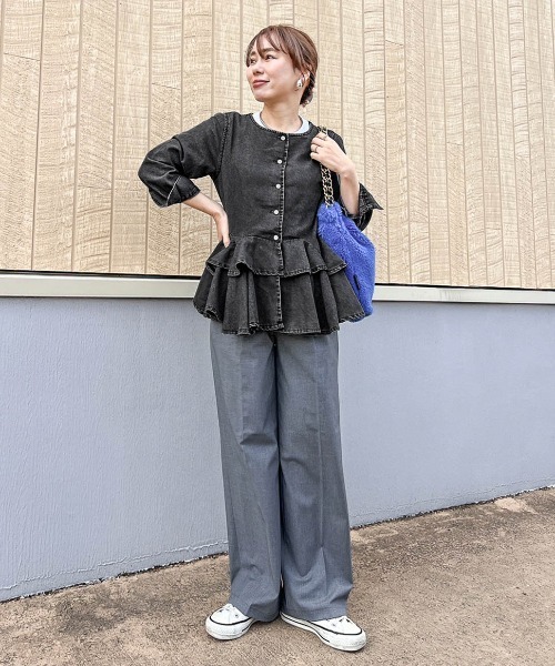 Cura Closet カーディガン 「loverara.loverara コラボ」裾ダブル